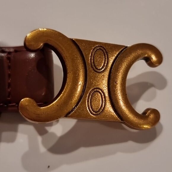 Anthopologie Leather Belt With Gold Tone Hardware NWOT main image 5